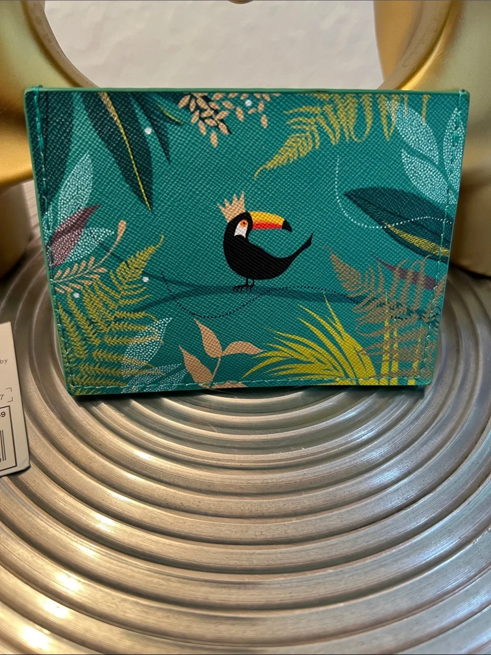 Sara Miller London NWT Teal Toucan Card Holder